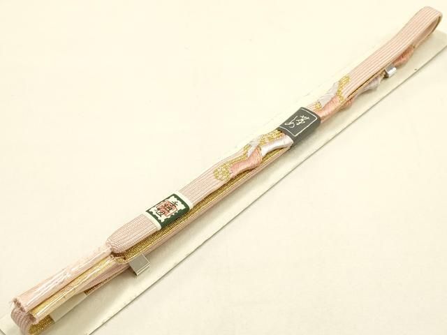 平和屋本店○和装小物 帯締め・帯揚げセット 高麗組 短冊花文 暈し染め