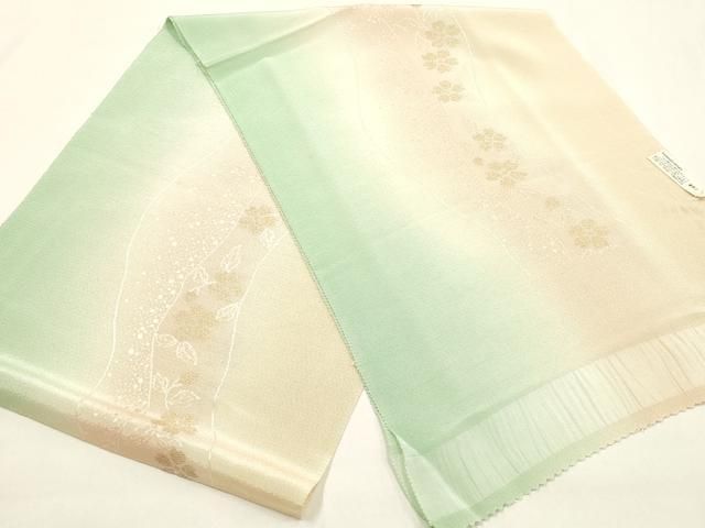 平和屋本店○和装小物 帯締め・帯揚げセット 高麗組 流水花文 暈し染め