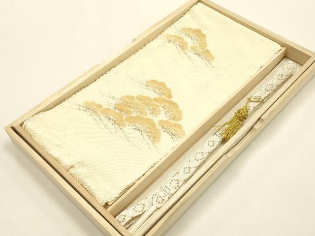 平和屋着物●和装小物　帯締め・帯揚げセット　礼装用　短冊花文　金彩　亀房付き　逸品　未使用　DAAU7977zzz 平和屋着物○和装小物 帯締め・帯揚げセット 礼装用 短冊花文 金彩 亀