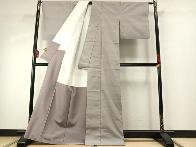  平和屋着物 結城紬 色無地 霞色 ますいわ屋扱い 正絹 fy 紬 着物