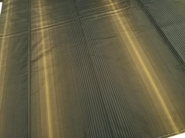 平和屋着物●本場縞大島紬　川野特製　反端付き　正絹　逸品　AABE1901fy 平和屋着物○本場縞大島紬 川野特製 反端付き 正絹 逸品 AABE1901fy