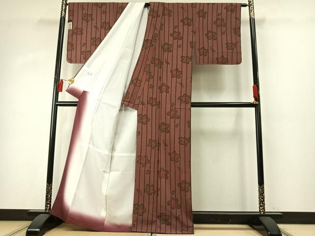 平和屋着物●撫松庵　小紋　舞花文　洗える着物　未使用　AABE1910fy 平和屋着物○撫松庵 小紋 舞花文 洗える着物 未使用 AABE1910fy - メルカリ