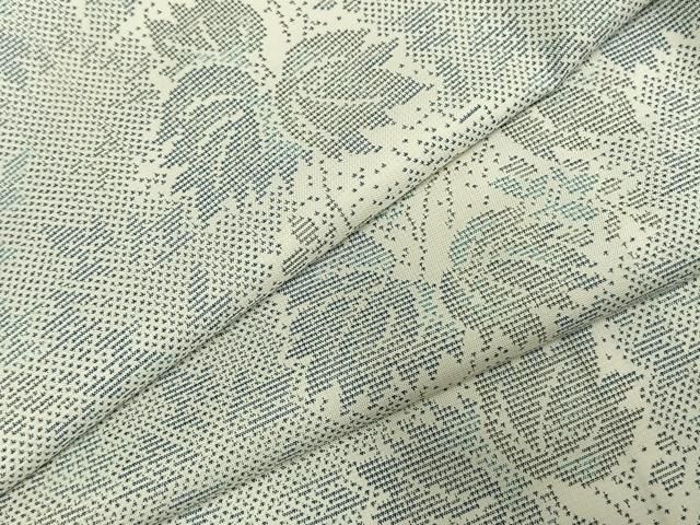 平和屋着物 本場大島紬 白大島 カタス9マルキ 蔦の葉文 さが美扱い 正絹 fy