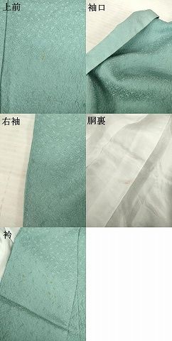  平和屋着物 上質な色無地 葉尽くし地紋 豆がら茶色 正絹 ck 色無地 着物