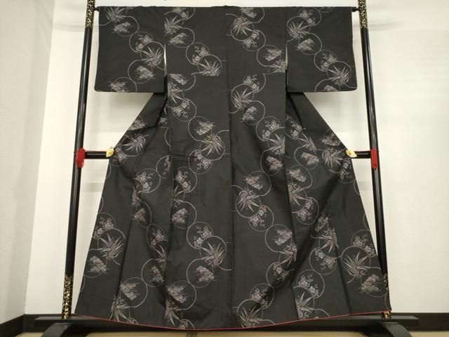 平和屋着物 本場大島紬 9マルキ 松竹梅丸文 正絹 ck