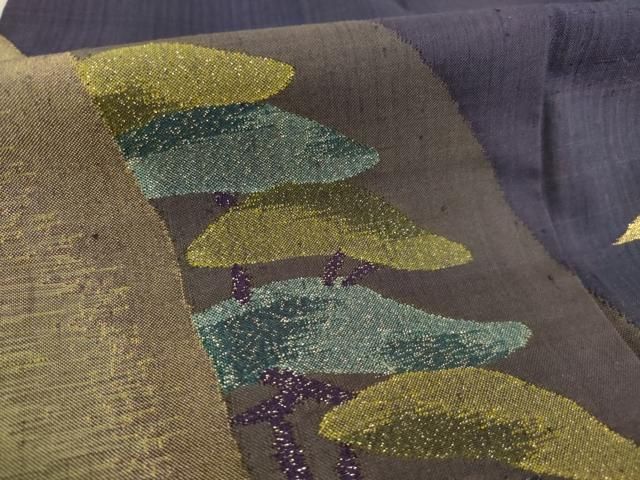  平和屋着物 伝統工芸士 曽根武勇 色留袖 紬地 遠山飛鶴松文 金糸 正絹 ck 黒留袖 着物