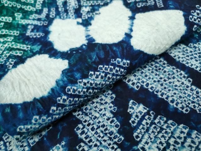  平和屋着物∴夏物 浴衣 有松鳴海絞り 笹竹文 綿 ng 浴衣単品 浴衣