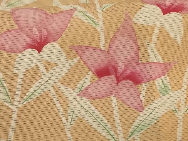 平和屋着物＊夏物 訪問着 絽 草花文 正絹 逸品 AABE2688jd