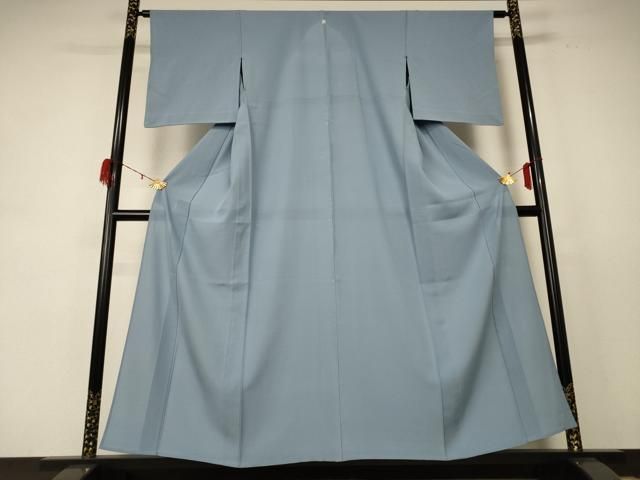 平和屋着物 夏物 色無地 絽 湊鼠色 正絹 jd