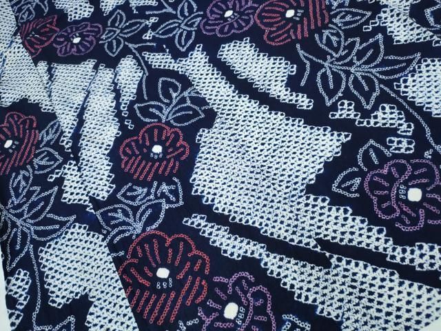 有松鳴海絞り 枝椿