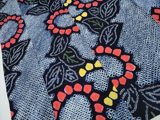  平和屋着物∴夏物 浴衣 有松鳴海絞り 向日葵 ひまわり 綿 ng 浴衣単品 浴衣