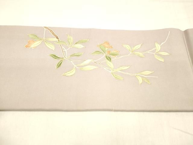 九寸名古屋帯 鶏枝花文