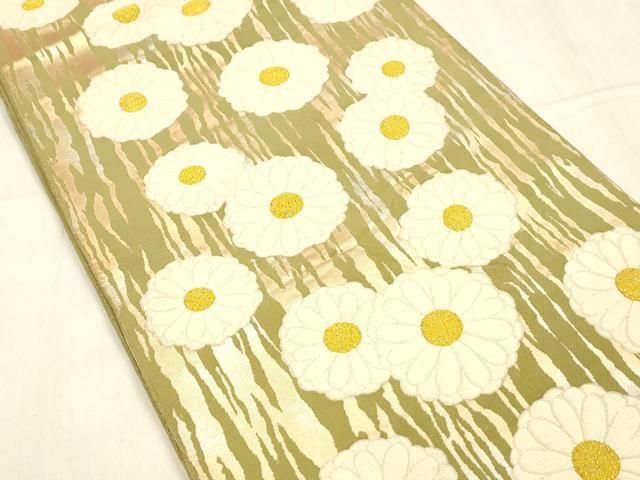 平和屋着物 六通柄 本袋帯 唐織 舞花文 金銀糸 正絹 cm