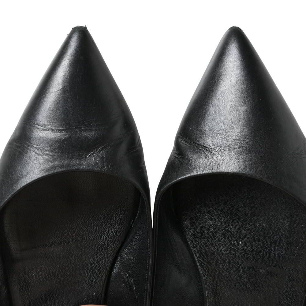 HERMES ポインテッドトゥ レザー パンプス - メルカリ