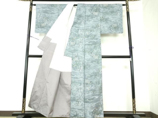  平和屋着物 都喜ヱ門 本場大島紬 7マルキ 総絣 人物風景文 正絹 ps 紬 着物