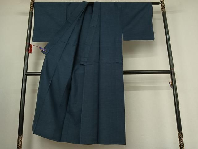 平和屋着物 男性 紬 単衣 アンサンブル 横段文 正絹 jh