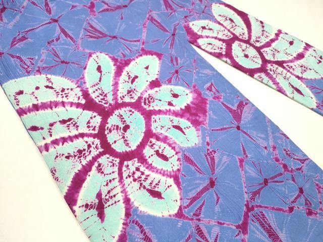 平和屋着物 全通柄九寸名古屋帯 蜘蛛絞り 舞花文 正絹 cm