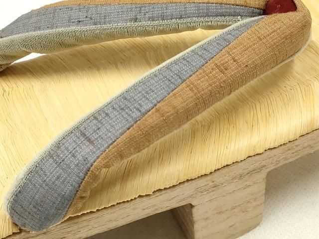  平和屋着物 和装小物 下駄 伊と忠 畳表 鼻緒 紬地 ay 草履 和装履物