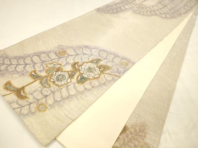  平和屋着物 太鼓柄袋帯 絞り 辻が花 銀糸 引箔 正絹 cm 袋帯 帯