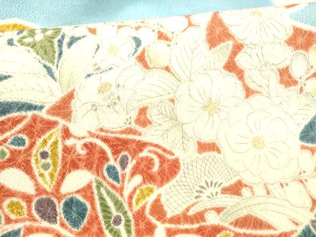 平和屋着物○九寸名古屋帯 辻が花 鬼しぼ縮緬 正絹 逸品 DABA0571cm