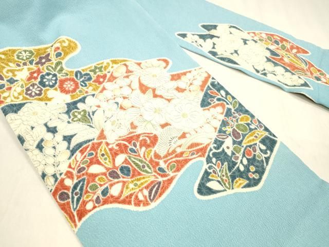 平和屋着物 九寸名古屋帯 辻が花 鬼しぼ縮緬 正絹 cm