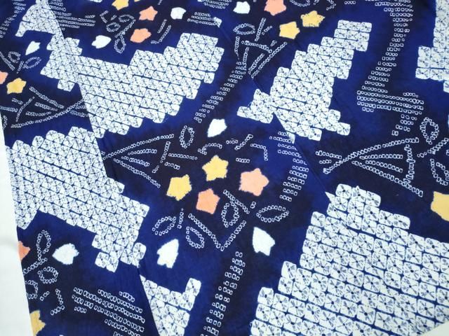 有松鳴海絞り 流水花束文