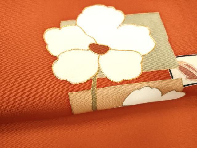  平和屋着物 塩瀬 九寸名古屋帯 駒刺繍 舞花文 金彩 正絹 cm 名古屋帯 帯