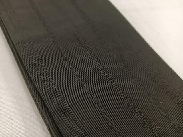 平和屋着物 男性 本場筑前博多織 角帯 献上 黒地 正絹 yc アウトドア風 角帯 