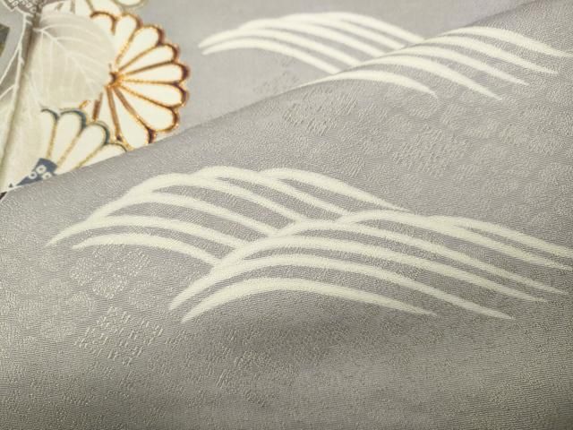 平和屋着物●訪問着　駒刺繍　立波舞花文　金彩　正絹　逸品　未使用　CABA8328ut 平和屋着物○訪問着 駒刺繍 立波舞花文 金彩 正絹 逸品 未使用