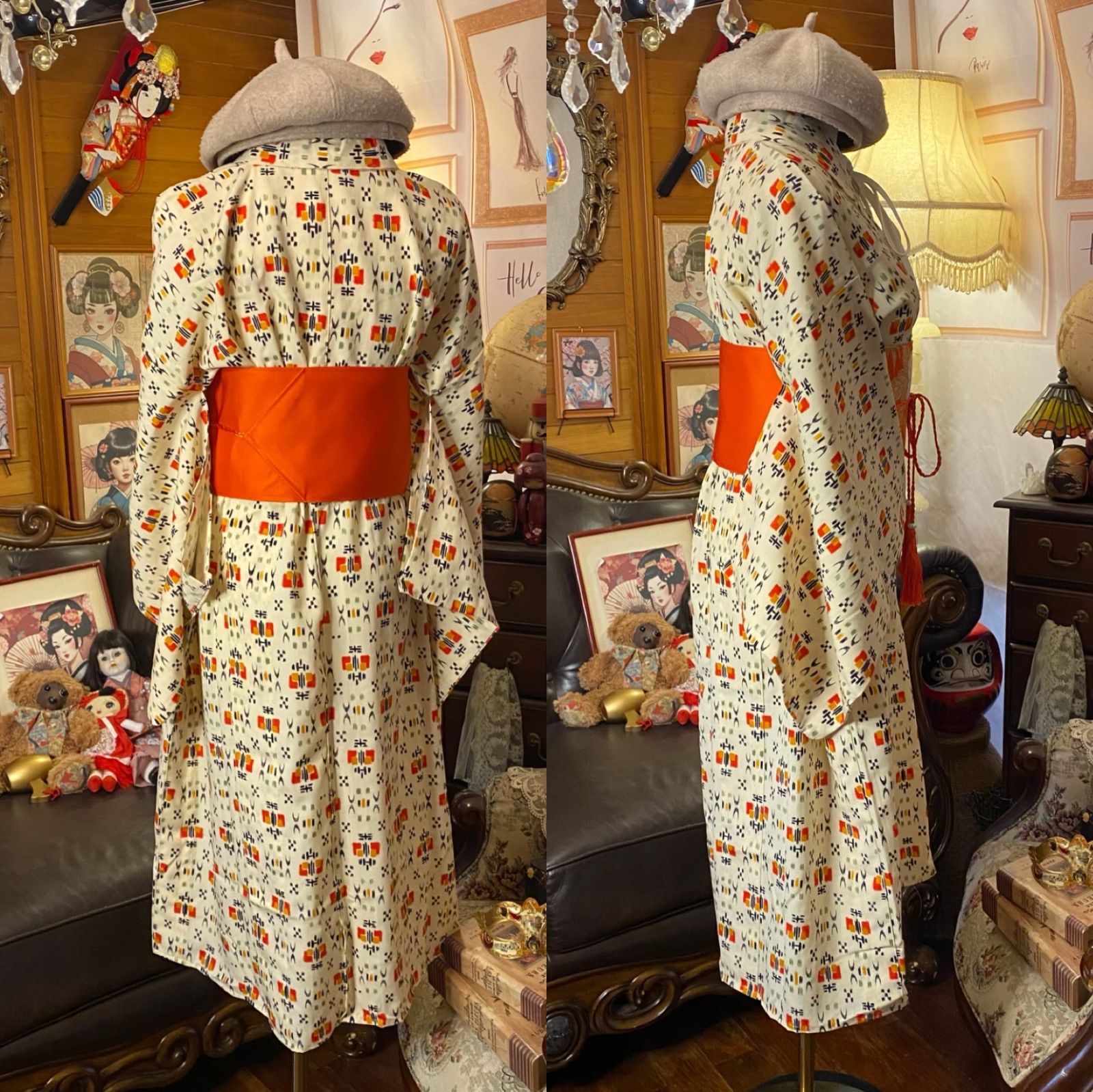 名古屋帯サッシュベルト付き