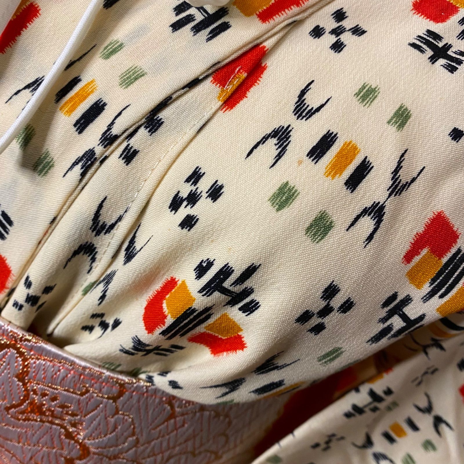 名古屋帯サッシュベルト付き ハンドメイド