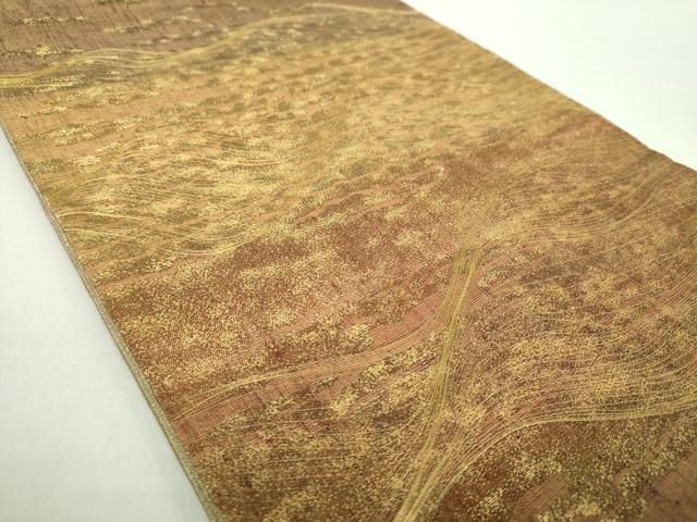 平和屋着物 名門 しょうざん 生紬 紙屋川伝承 絹漉貴 太鼓柄袋帯 霞文 金糸 正絹 ps