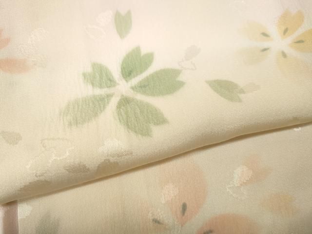 平和屋着物●長襦袢　無双仕立て　市松舞桜文　やまと誂製　正絹　逸品　DABC3685az 平和屋着物○長襦袢 無双仕立て 市松舞桜文 やまと誂製 正絹 逸品