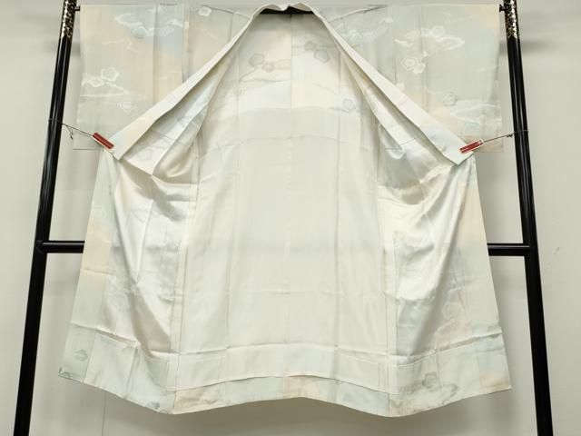 平和屋着物○長襦袢 無双仕立て 雲重ね舞梅地紋 暈し染め 正絹 逸品