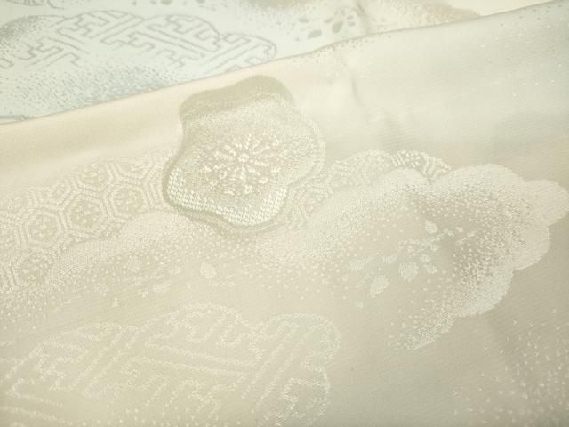 平和屋着物●長襦袢　無双仕立て　雲重ね舞梅地紋　暈し染め　正絹　逸品　CABA8355ut 平和屋着物○長襦袢 無双仕立て 雲重ね舞梅地紋 暈し染め 正絹 逸品