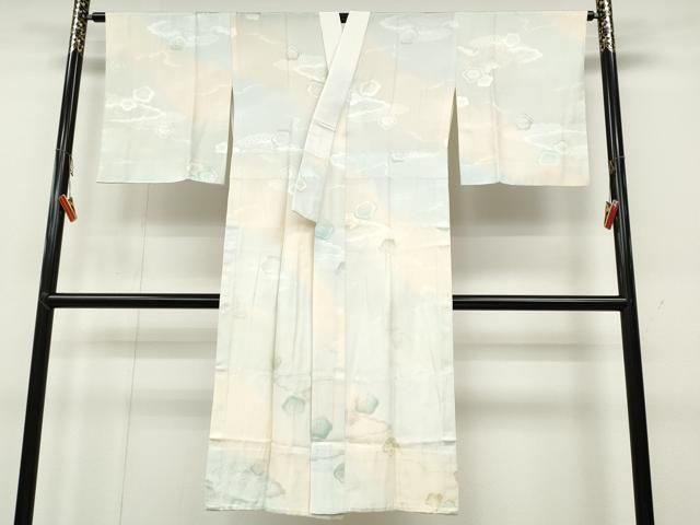 平和屋着物 長襦袢 無双仕立て 雲重ね舞梅地紋 暈し染め 正絹 ut