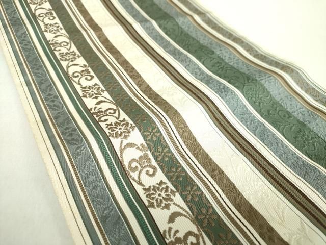 平和屋着物 本場筑前博多織 八寸名古屋帯 花間道 正絹 ps