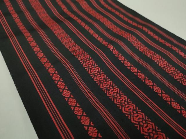 平和屋着物 八寸名古屋帯 博多織 献上 黒地 ps