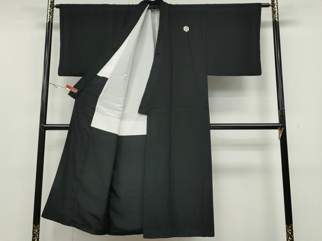 平和屋着物 男性 黒紋付 正絹 ut