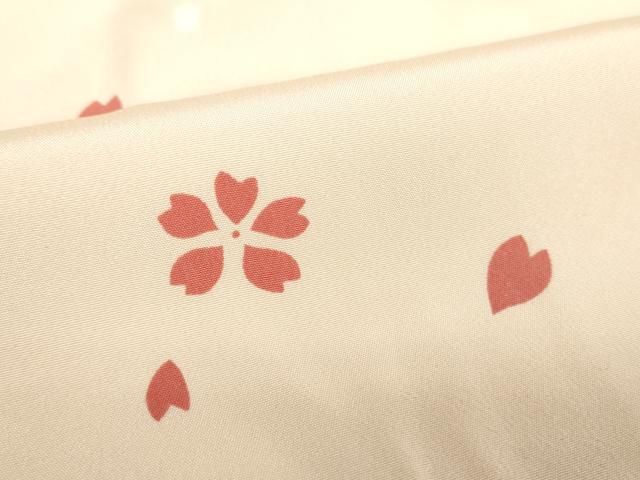 平和屋着物●上質な長襦袢　無双仕立て　半衿刺繍　舞桜　正絹　逸品　DABA1438ps 平和屋着物○上質な長襦袢 無双仕立て 半衿刺繍 舞桜 正絹 逸品