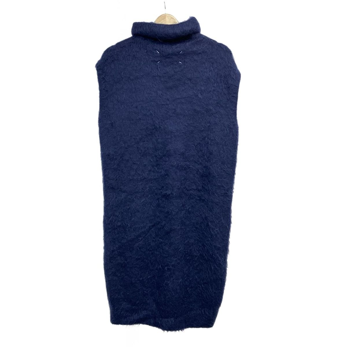 メゾンマルジェラ ワンピース サイズX S レディース - ダークネイビー タートルネック ノースリーブ ひざ丈 ニット