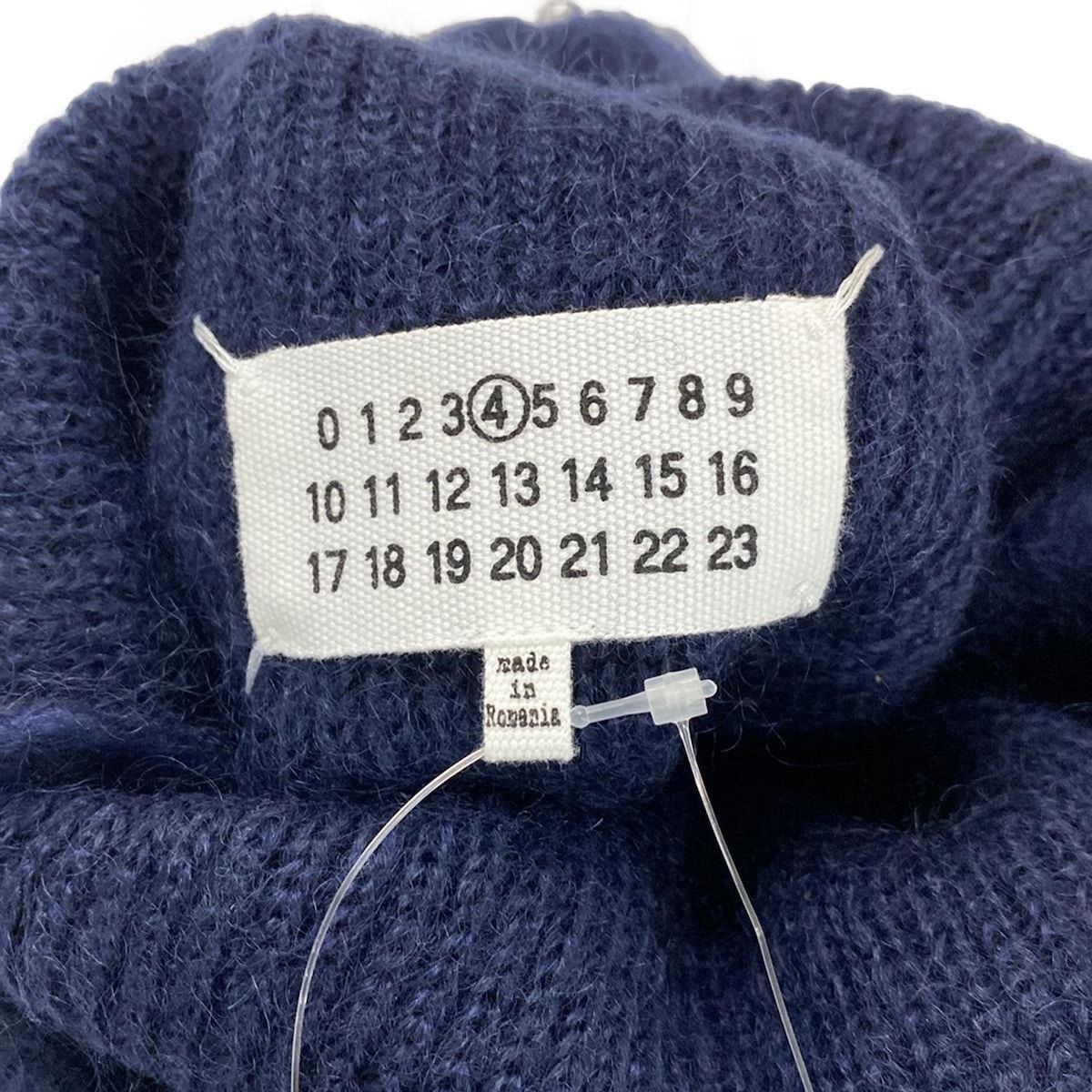  メゾンマルジェラ ワンピース サイズX S レディース ダークネイビー タートルネック ノースリーブ ひざ丈 ニット その他 ワンピース