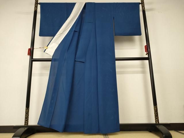 平和屋着物 夏物 色無地 絽 青藍色 正絹 jd