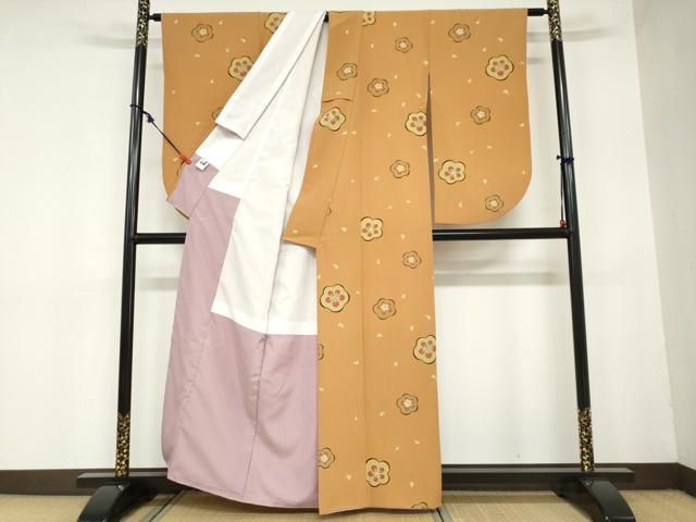 平和屋着物 世界的ファッションデザイナー 山本寛斎 kansaiブランド 小振袖 二尺袖 舞花文 金彩 洗える着物 ud