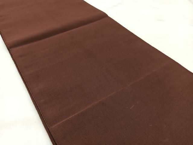 平和屋着物 爪掻き本綴れ 八寸名古屋帯 紫鳶色 正絹 yc