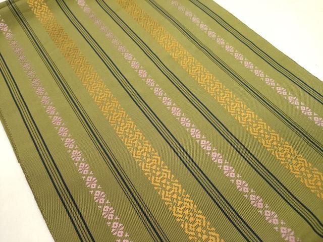 平和屋着物 本場筑前博多織 八寸名古屋帯 献上 正絹 op