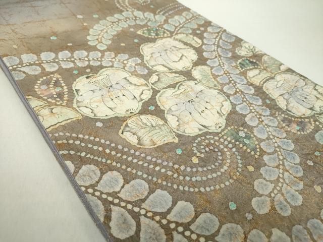 平和屋着物 太鼓柄袋帯 作家物 絞り 辻が花 金通し地 正絹 ps