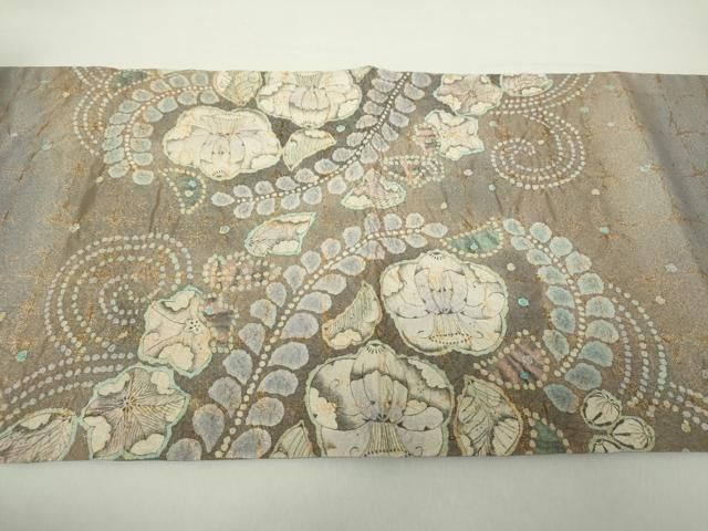 平和屋着物○太鼓柄袋帯 作家物 絞り 辻が花 金通し地 正絹 逸品