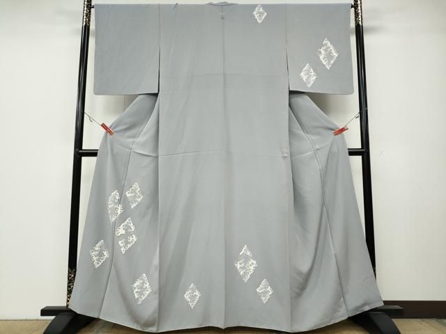 平和屋着物●大正の浮世絵師　竹久夢二　夢二ロマン　訪問着　駒刺繍　菱立波文　正絹　逸品　CABA8301ut 平和屋着物○大正の浮世絵師 竹久夢二 夢二ロマン 訪問着 駒刺繍 菱