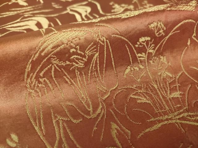  平和屋着物 六通柄袋帯 鳥獣戯画 金糸 引箔 正絹 ps 袋帯 帯